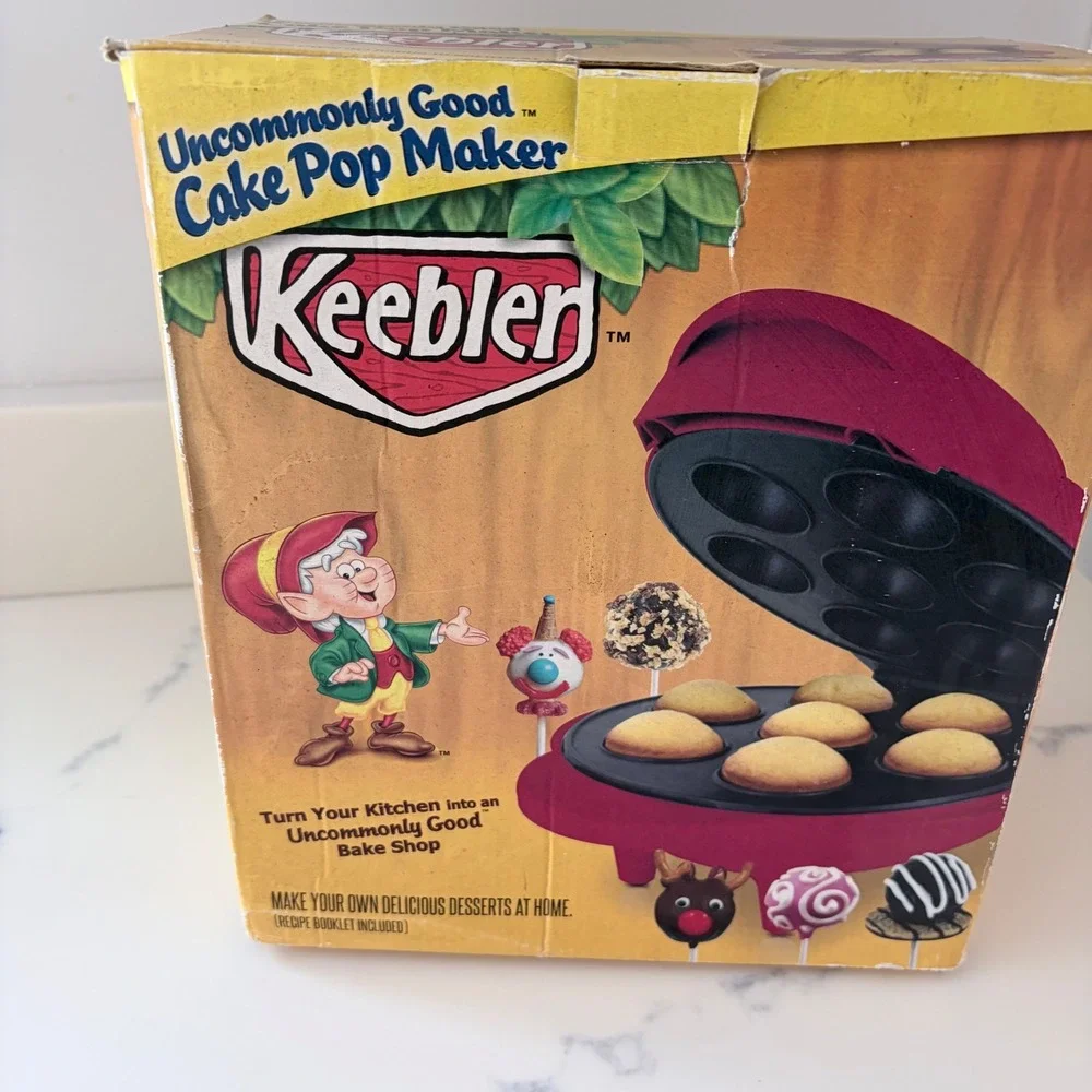 Keebler Uncommonly Good Cake Pop Maker Red Smart Planet CPM-1K Non-Stick Baking